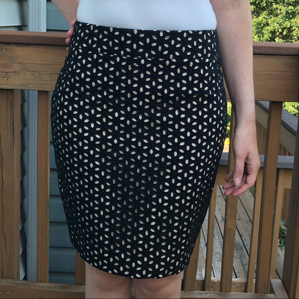 Black Eyelet Skirt